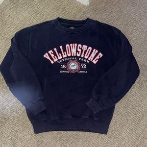 Navy Yellowstone Crewneck